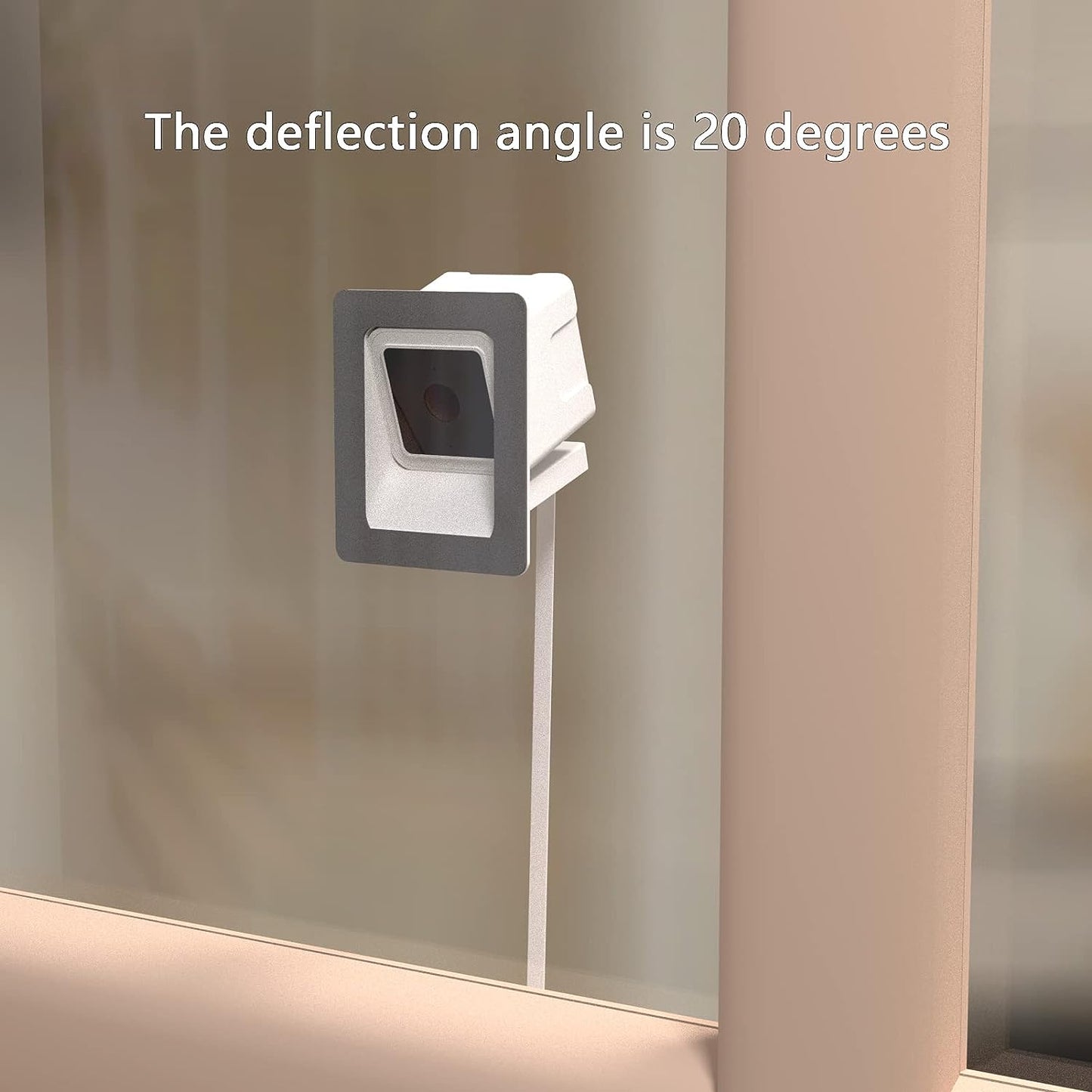 Teccle Angled Window Mount for Wyze Cam V3, 20 Degrees Tilt (Up/Down/Left/Right), Through Window Use Cam v3, Helps You Watch Front Yard and Driveway (White/Pack of 1)