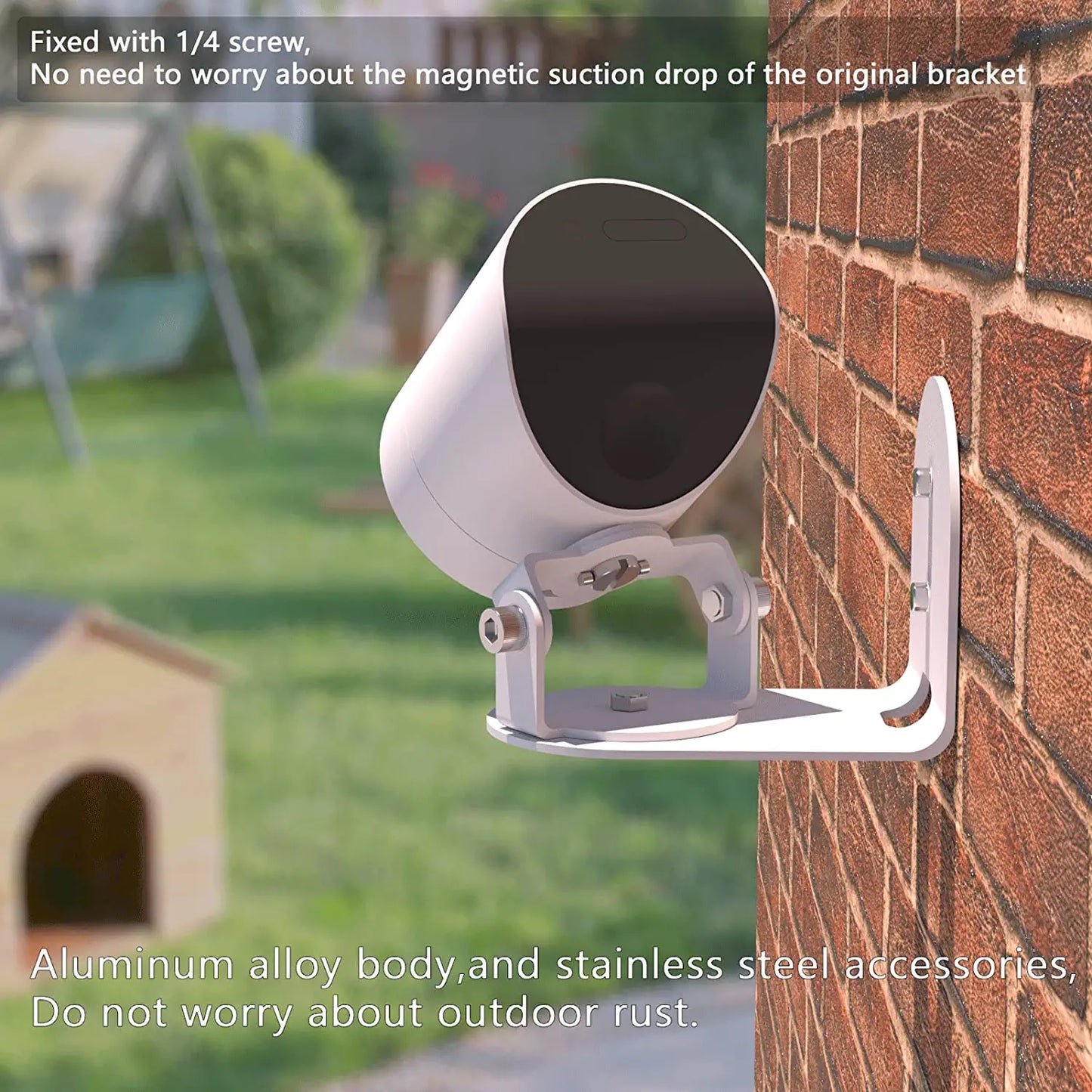 Metal Wall Mount for SimpliSafe Outdoor Camera, Anti-Drop, 360 Degree Adjustment Swivel Mount Bracket