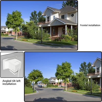 Teccle Angled Window Mount for Wyze Cam V3, 20 Degrees Tilt (Up/Down/Left/Right), Through Window Use Cam v3, Helps You Watch Front Yard and Driveway (White/Pack of 1)