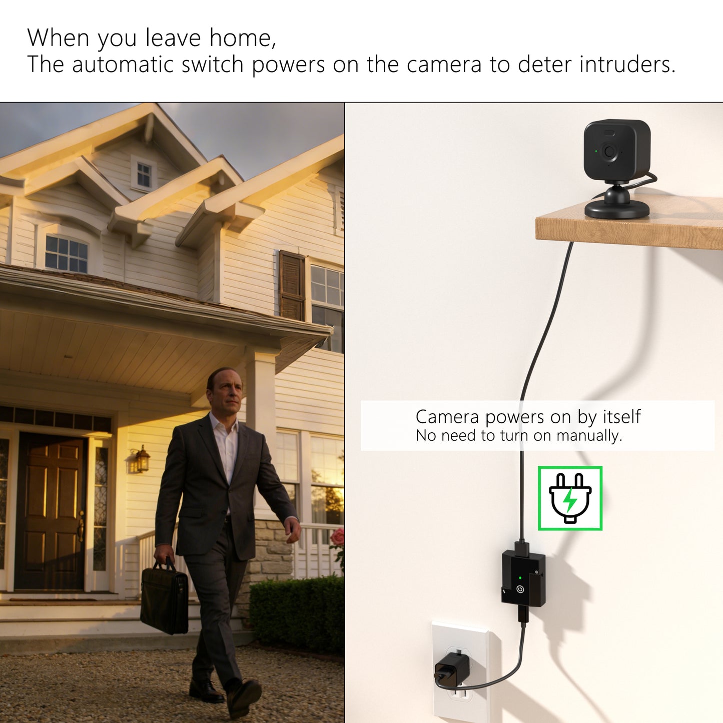 Automatic Security Camera Privacy Switch for Blink Indoor Camera Mini 2 / Mini, Smartphone Based Home/Away Detection, Off at Home/On Away, No App Offline Privacy Protect