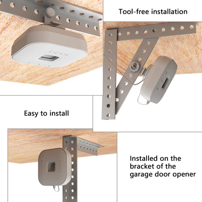 Mounting Bracket for myQ Chamberlain Garage Smart Hub (MYQ-G0401-ES) No Drilling, No Tools, Install Damage-Free, Mounted on Garage Door Opener Hanging