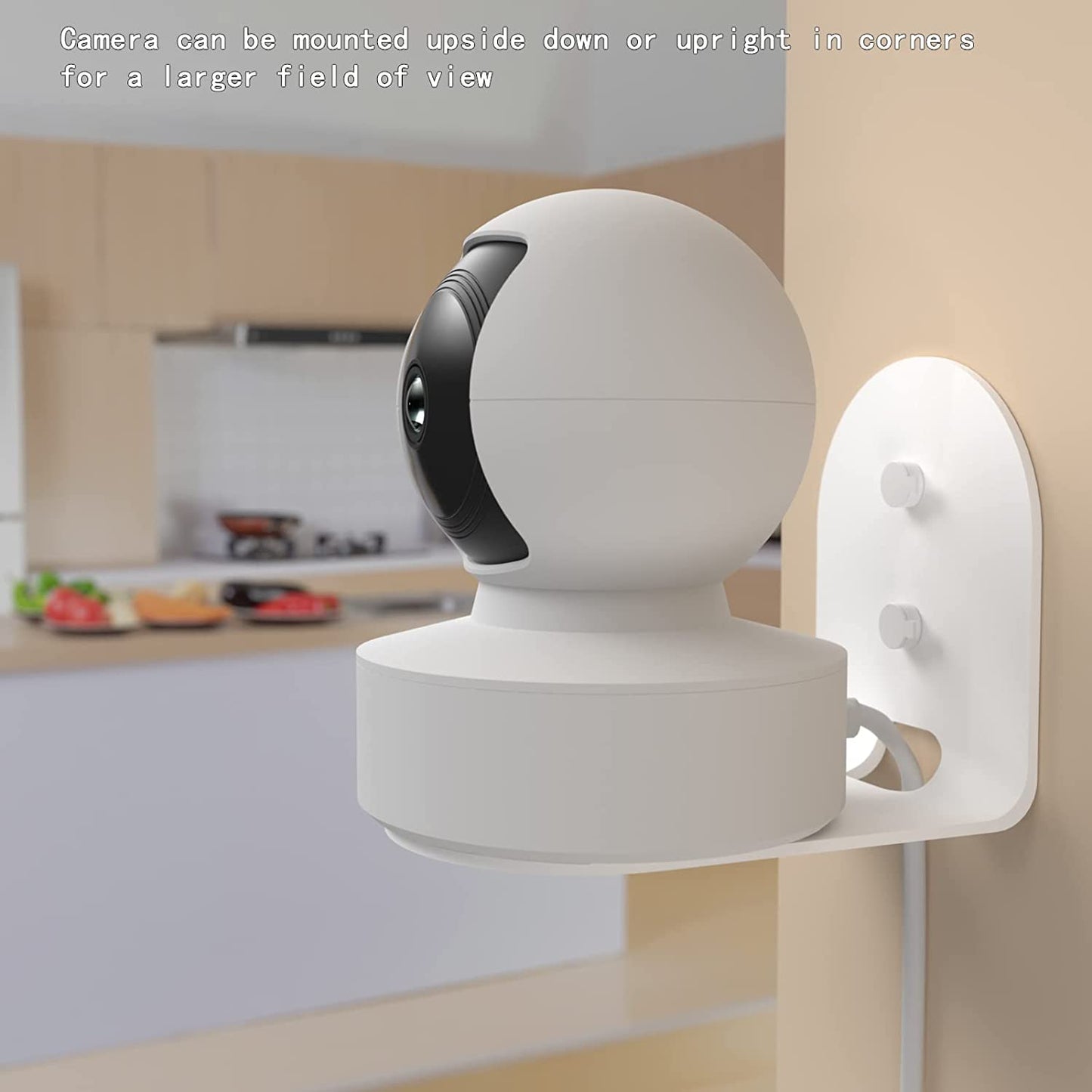 Metal Wall Mount for Kasa Indoor Pan/Tilt Smart Security Camera, Upside Down or Upright Your Camera on Any Wall You Want, Get Any Viewing Angles