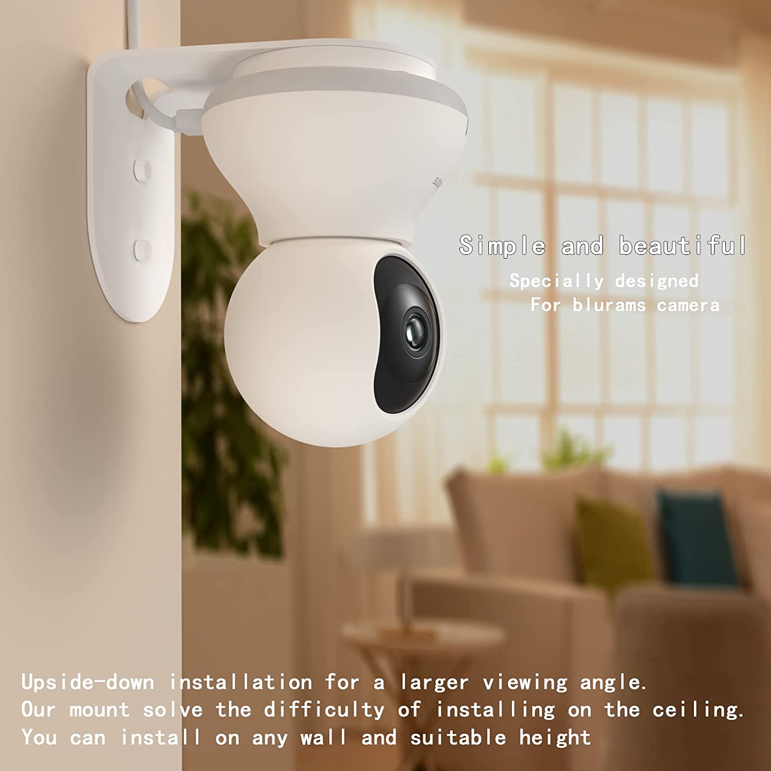 Metal Wall Mount for blurams Security Camera 2K, Provide Better