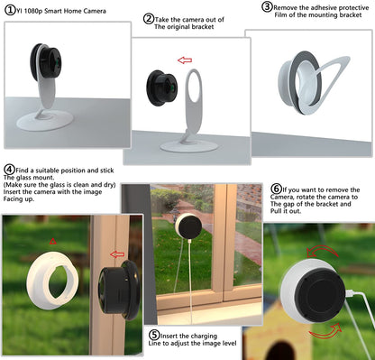 Window Mount for Yi Smart Home Camera , Through Window Use Yi Home Camera