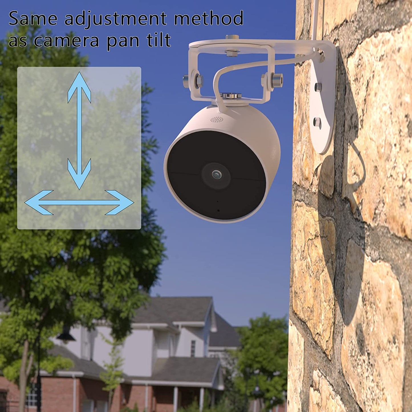 Metal Wall Mount for Google Nest Cam Outdoor Battery 2nd Generation, Anti-Drop, Provide Better Viewing Angles