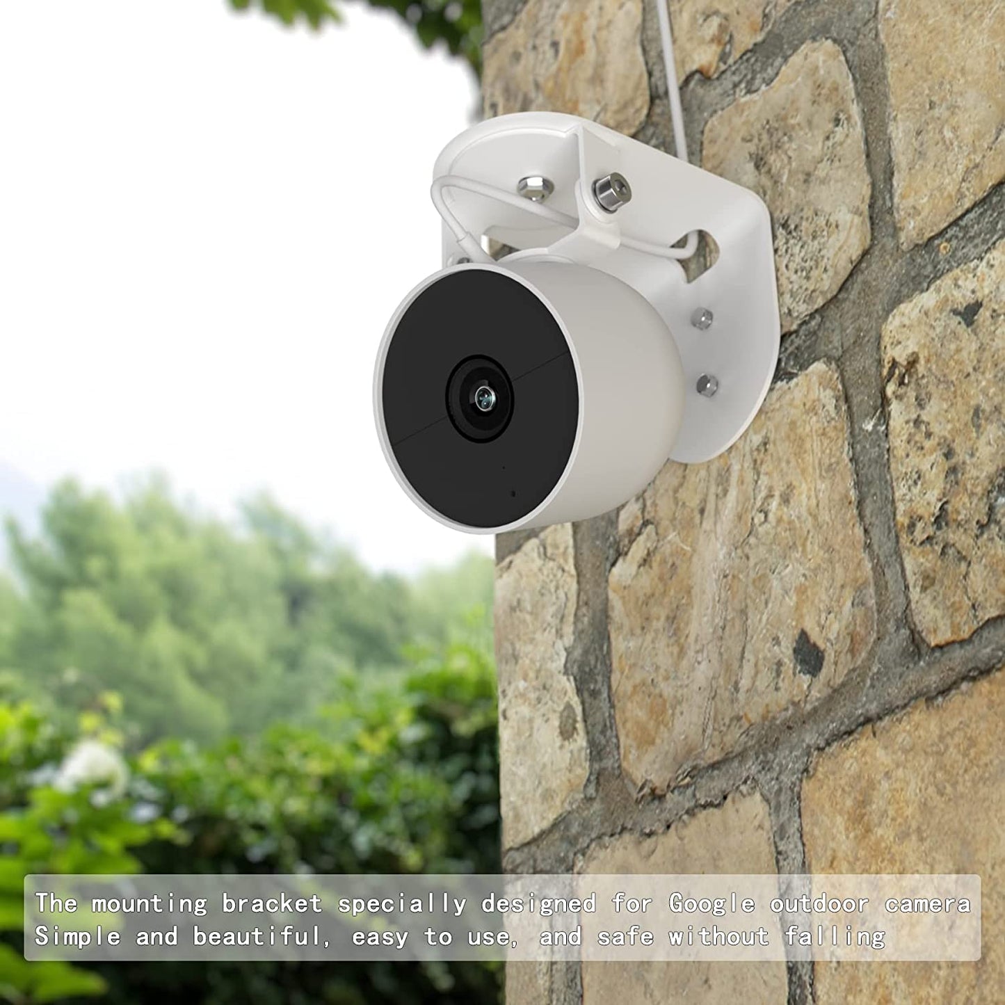 Metal Wall Mount for Google Nest Cam Outdoor Battery 2nd Generation, Anti-Drop, Provide Better Viewing Angles