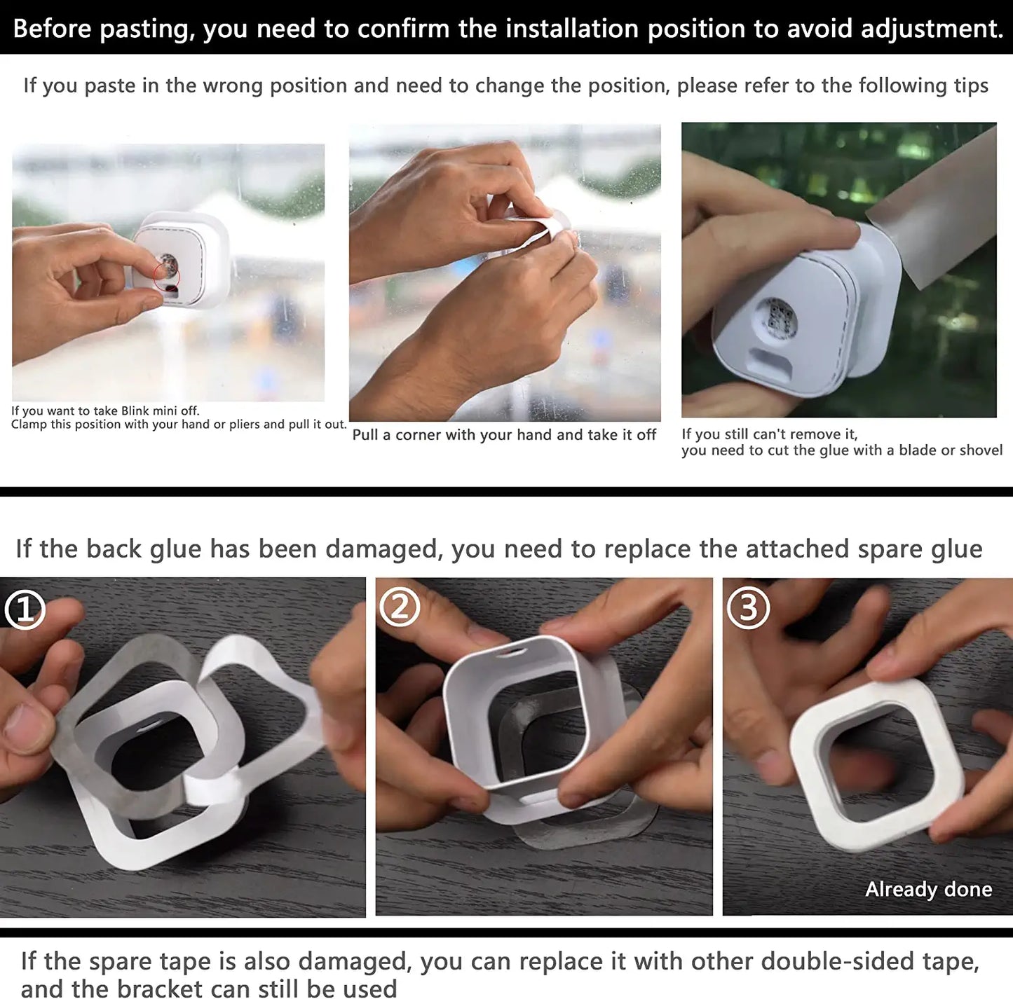 Window Mount for Blink Mini, Through Window Use Blink mini Camear