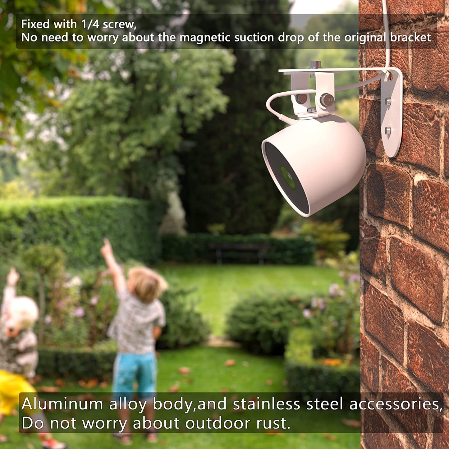 Metal Wall Mount for Google Nest Cam Outdoor Battery 2nd Generation, Anti-Drop, Provide Better Viewing Angles